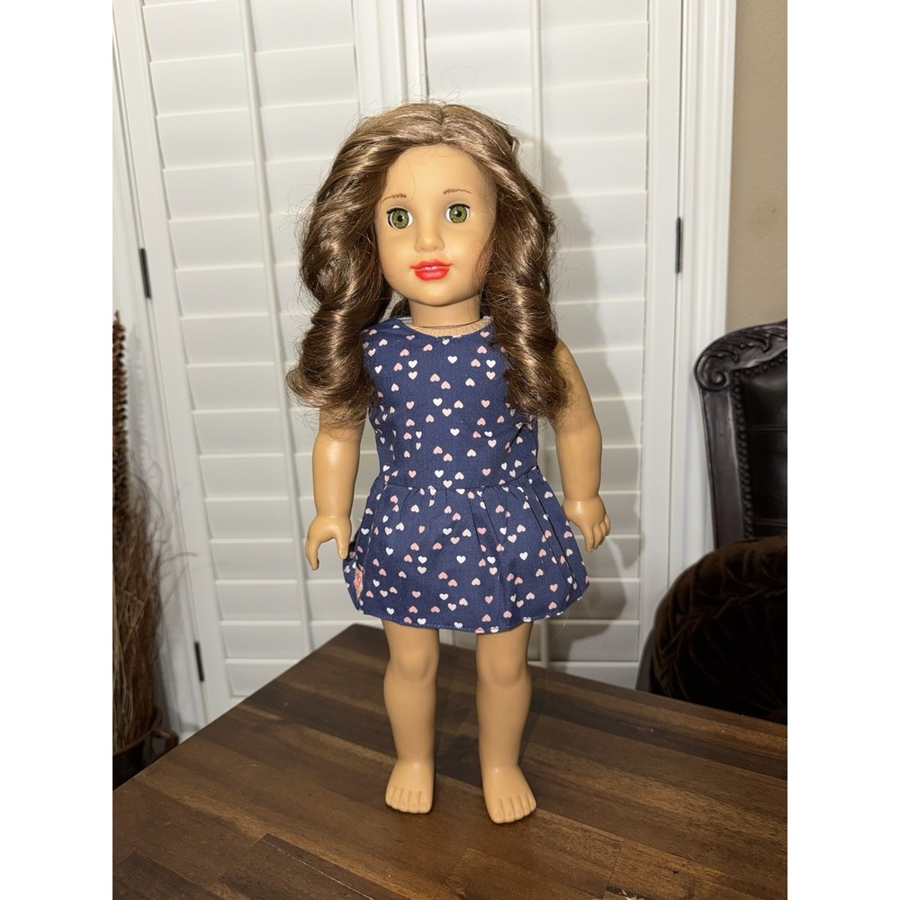American Girl Doll Brown Hair Green Eyes Rebecca Tlc